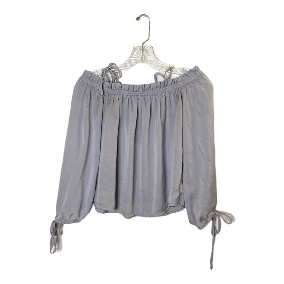 PacSun L.A. Hearts Women's Lilac Sz Xs Swinging Off the Shoulder Long Sleeve Top - Picture 4 of 10